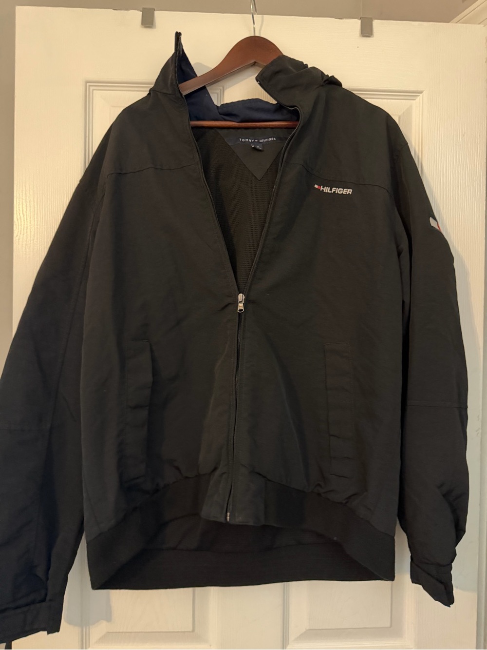 Tommy Hilfiger Men's Black Hooded Zip Jacket
